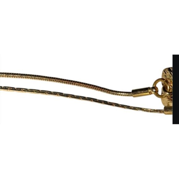 Vintage RARE Pink Enamel Flower Head  Earrings Pierced Gold Tone Chain Dangle - Picture 6 of 10